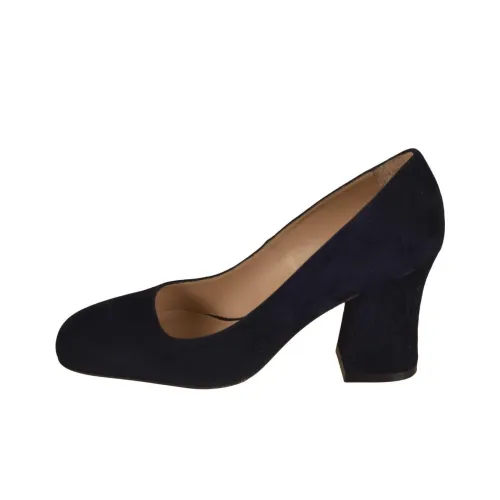 Stuart Weitzman/SW Curve Block Chunky Heel High Heels 8.5cm Women's Black