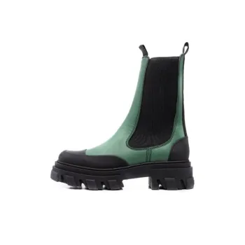 GANNI Colour-block Leather Ankle Boots