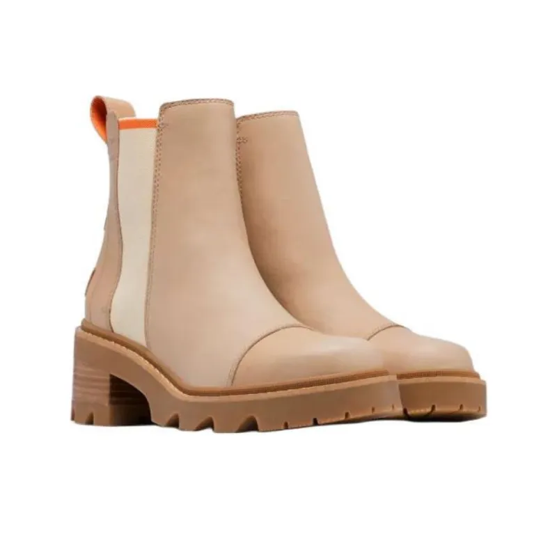 SOREL JOAN Short Chelsea Boots Women's Beige-2