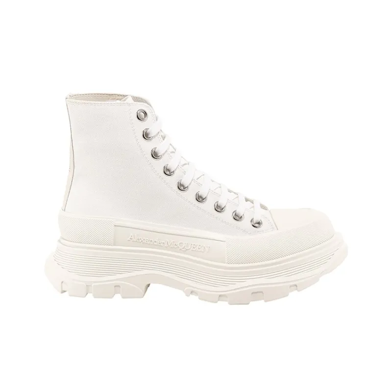 Alexander McQueen Tread Slick Boot Canvas White White Women's-1