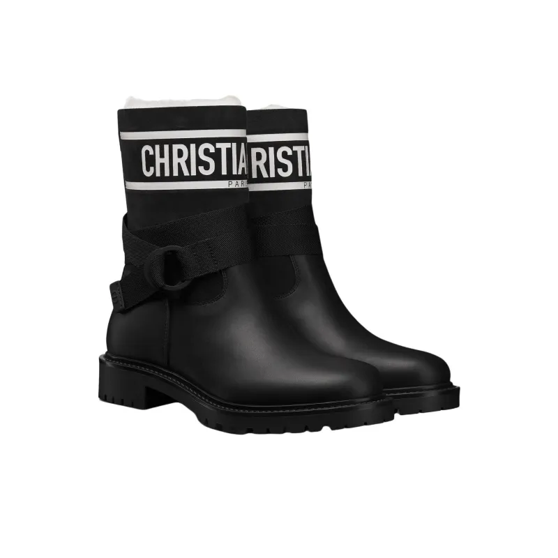 DIOR D-Major Ankle Boots Women's Black-3