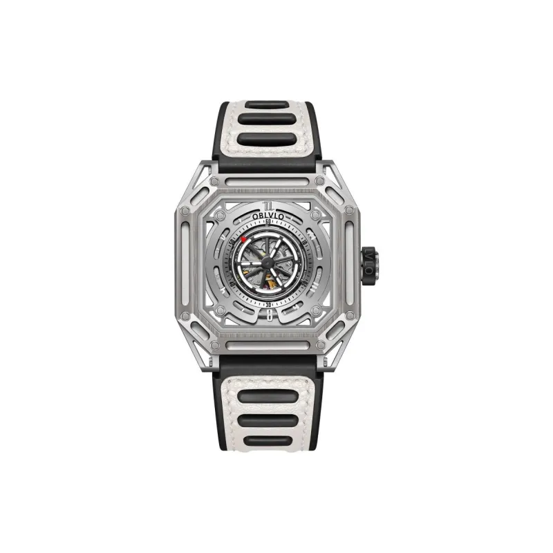 OBLVLO Automatic Mechanical Movement Watch Men's Watches Cut Out Dial-5