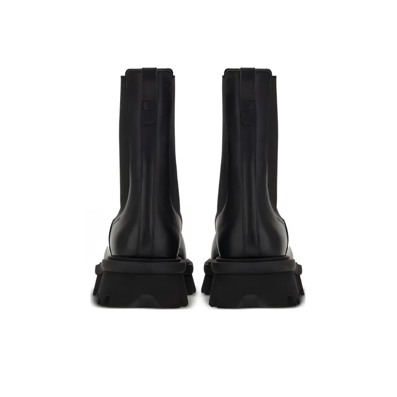 FERRAGAMO Chunky Chelsea Leather Boots-4