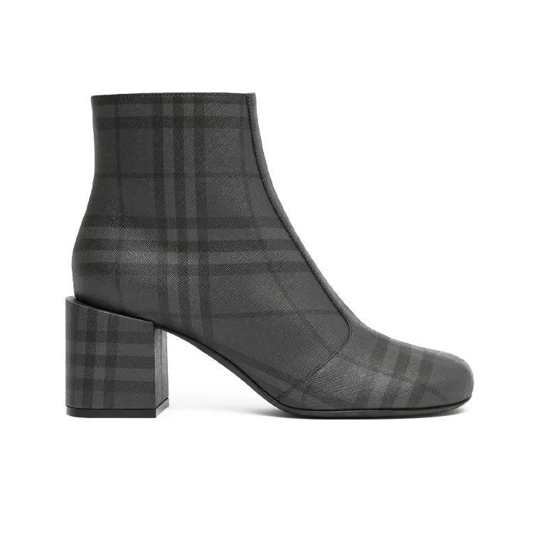 Burberry Vintage Ankle Boots Women's Black Gray-1