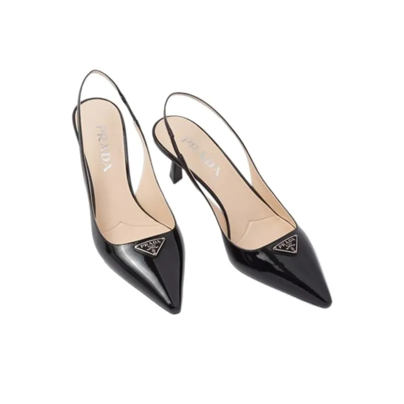 PRADA Slim Heel High Heels 5.5cm Women's Black-3