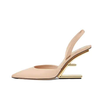 FENDI 85mm Pointed Leather Pumps