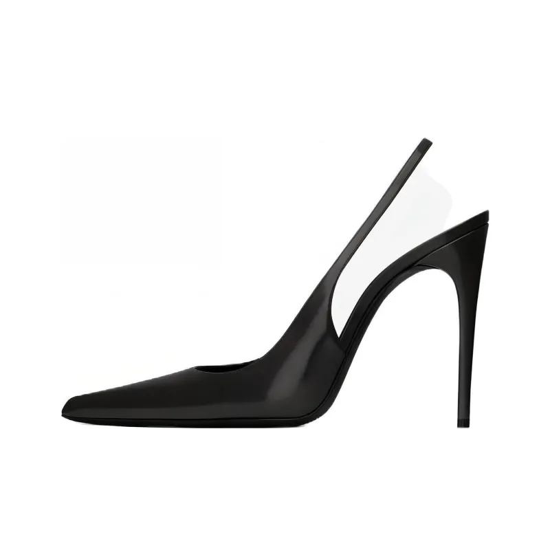 SAINT LAURENT Slim Heel High Heels 11cm Women's Black-0
