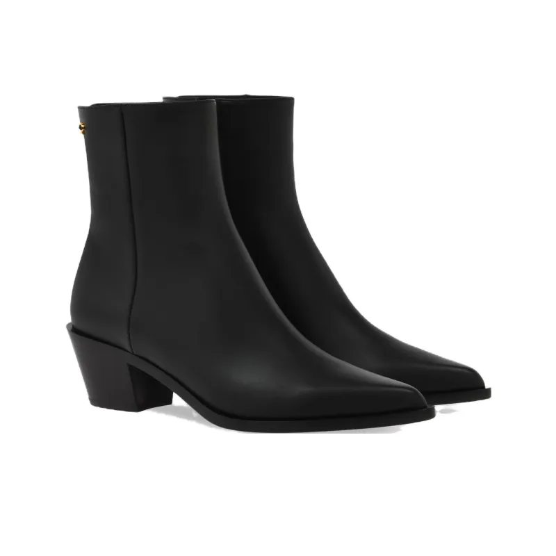 GIANVITO ROSSI Kinney Pointed-toe Ankle Boots-2