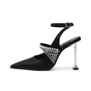 Schutz Louise Flared Heel High Heels 10cm Women's Black