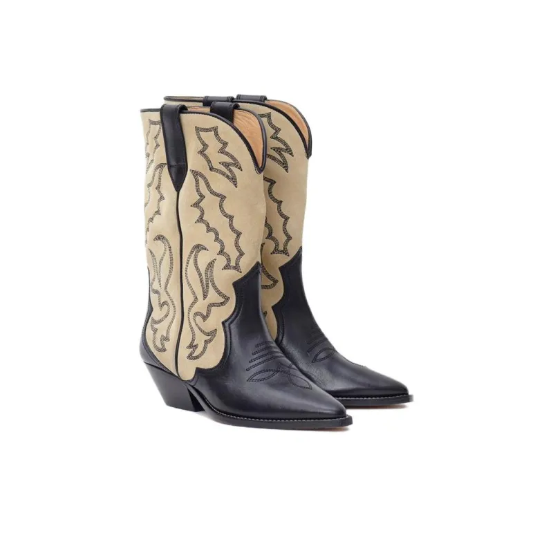 ISABEL MARANT Duerto Leather Ankle Boots-2