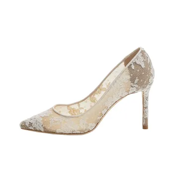 Jimmy Choo ROMY Slim Heel High Heels 8.5cm Women's Ivory