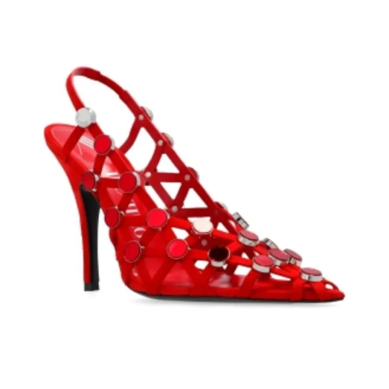 The Attico Grid Pointed Toe Pumps-2