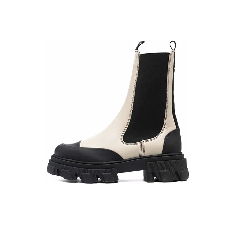 GANNI Chelsea Boots Women's White-0