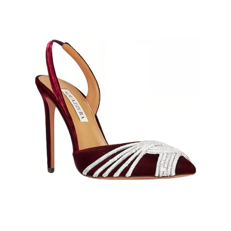 AQUAZZURA Gatsby 105mm Crystal-strap Pumps-3