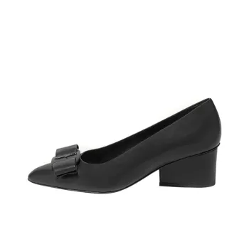 FERRAGAMO Viva Chunky Heel High Heels 5.5cm Women's Black