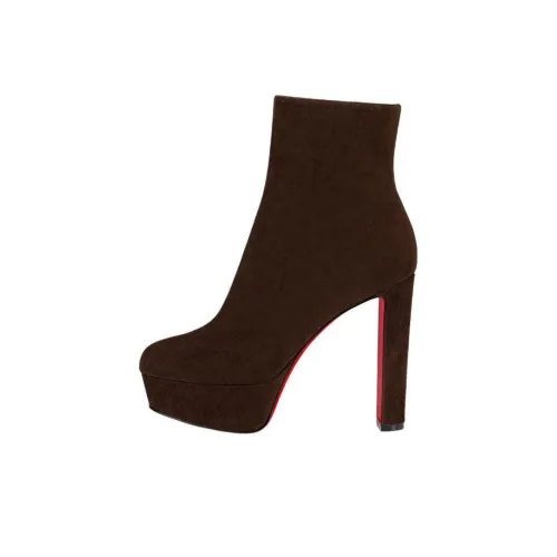CL LUBOTING Loo Booty Ankle Boots 13cm Women's Brown