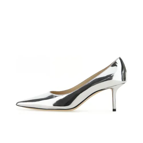 Jimmy Choo LOVE Slim Heel High Heels 6.5cm Women's Silver
