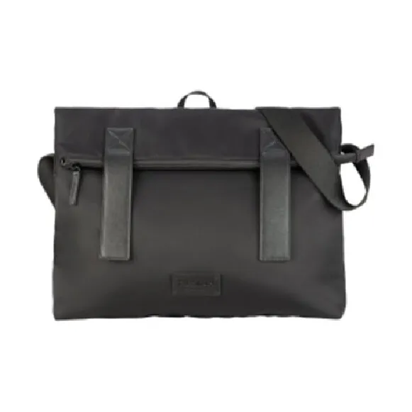 TUCANO Nylon With Leather Shoulder Bag Unisex Black/Olive Green-0