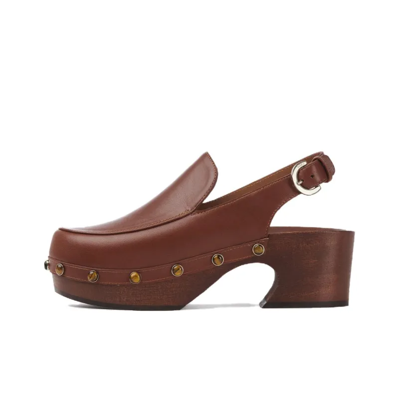 Chloé Stud detail Leather Mules Women's-0