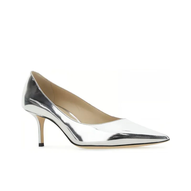 Jimmy Choo LOVE Slim Heel High Heels 6.5cm Women's Silver-2