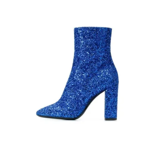 SAINT LAURENT Ankle Boots Women's Blue