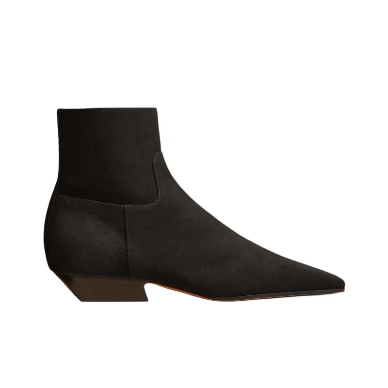 KHAITE Marfa Ankle Boots 3.5cm Women's Taupe-1
