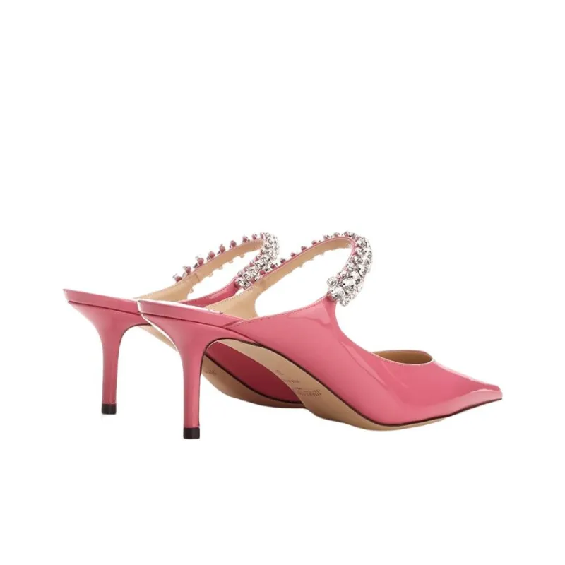 Jimmy Choo Bing 100mm Crystal-embellished Mules-3