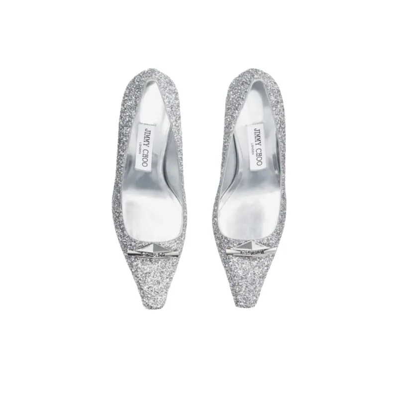Jimmy Choo Ryker Slim Heel High Heels 7cm Women's Silver-4