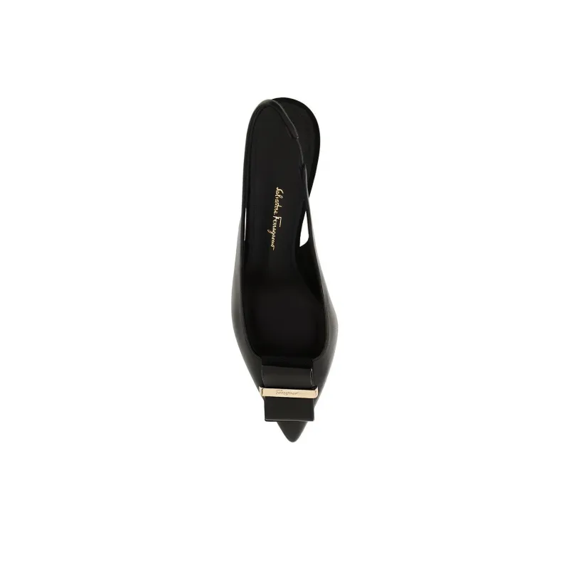 FERRAGAMO Drop Bow 55mm Pumps-4