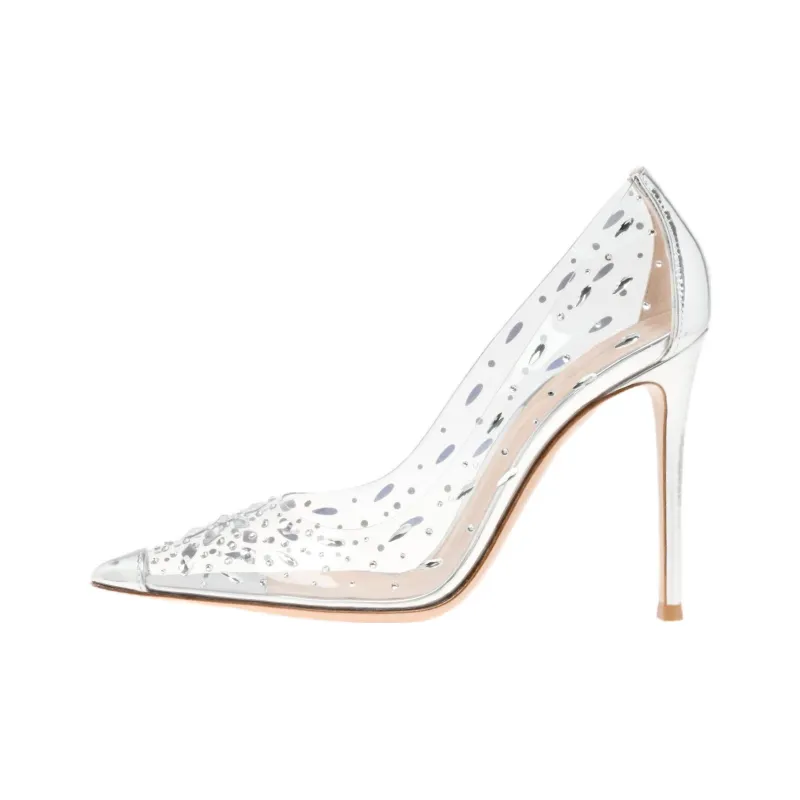 GIANVITO ROSSI Halley 105mm Crystal-embellished Pumps-0