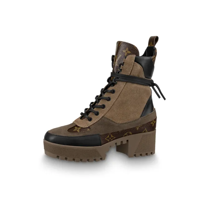 LOUIS VUITTON Laureate Ankle Boots Women's Brown-0