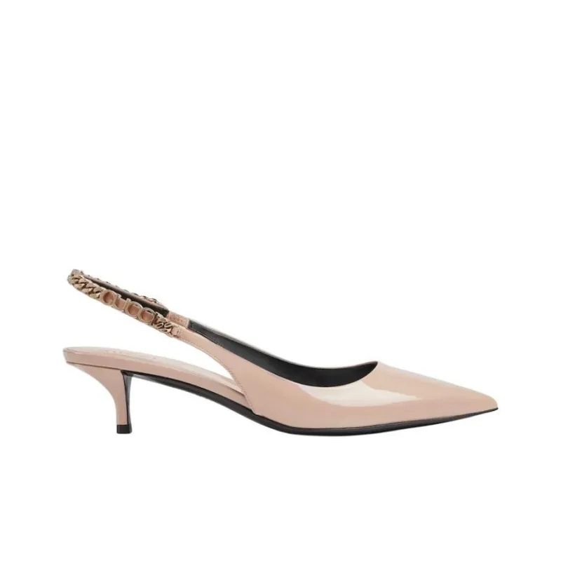 GUCCI Slim Heel High Heels 4.5cm Women's Light Beige-1
