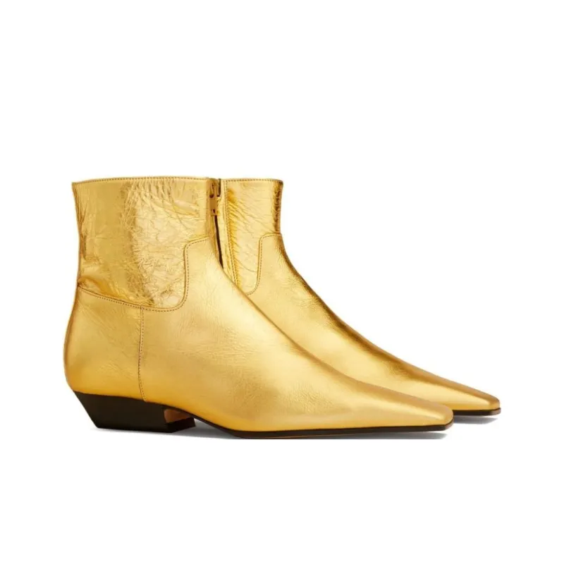 KHAITE Marfa Leather Ankle Boots Women's-3
