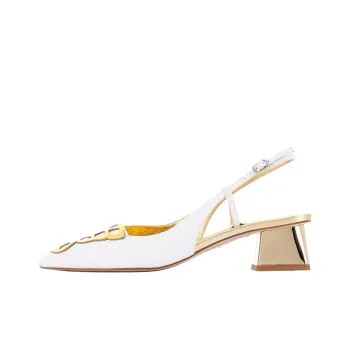 Sophia Webster Butterfly Block Heel High Heels 5cm Women's White