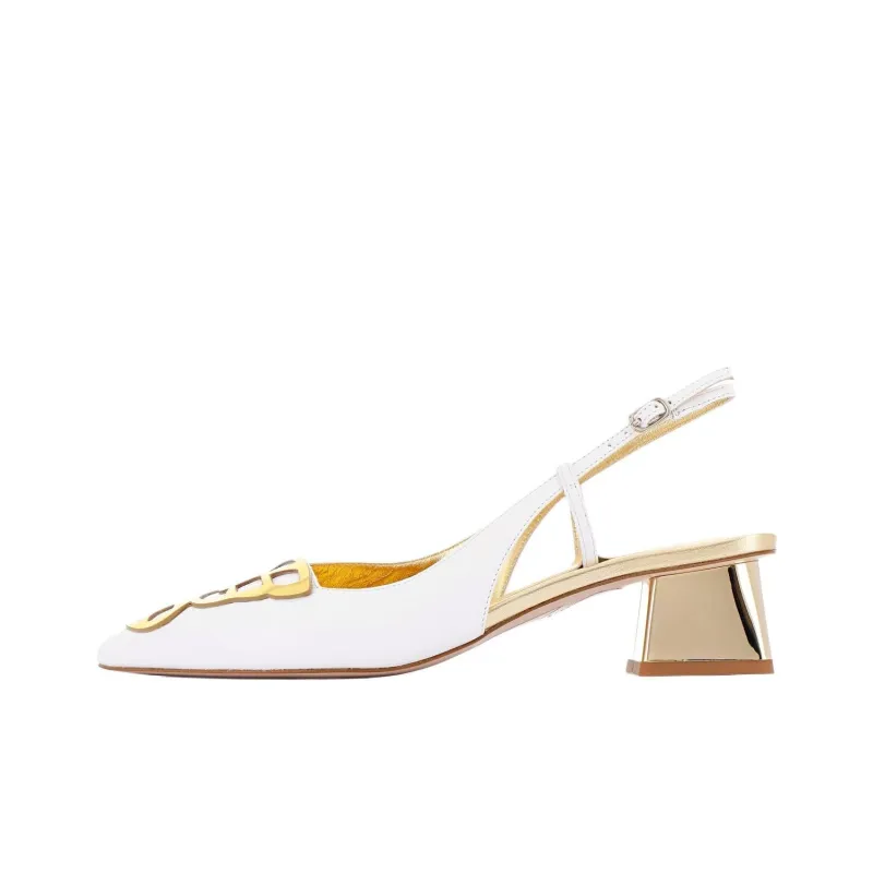Sophia Webster Butterfly Block Heel High Heels 5cm Women's White-0