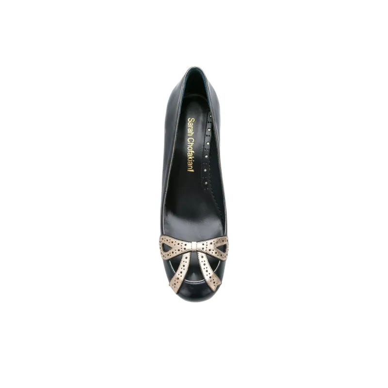 Sarah Chofakian Audrey Slim Heel High Heels 5.5cm Women's Black-3