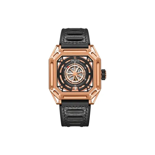 OBLVLO Automatic Mechanical Movement Watch Men's Watches Cut Out Dial