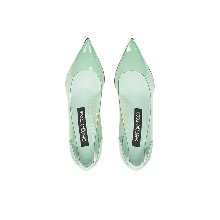 SERGIO ROSSI Slim Heel High Heels 9cm Women's Green-3