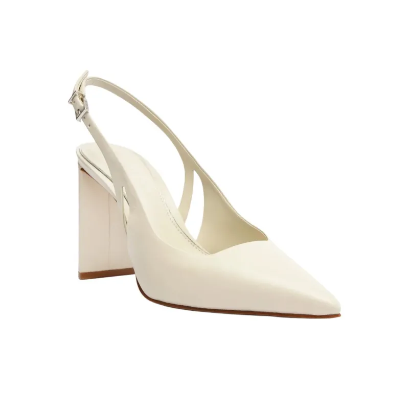 Schutz Blanche Chunky Heel High Heels 9cm Women's White-2