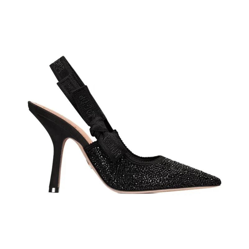 DIOR J'Adior Slim Heel High Heels 10cm Women's Black-1