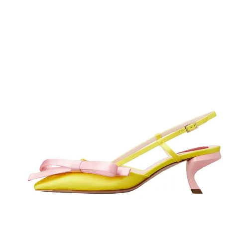 Roger Vivier Virgule Irregular Heel High Heels Women's Yellow