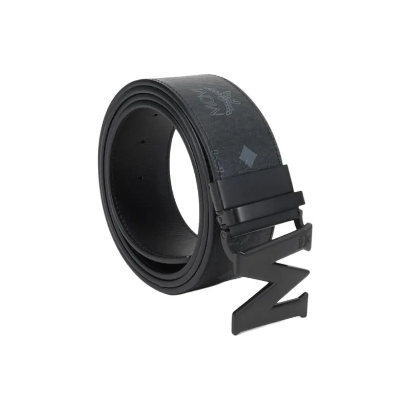 MCM Classic Logo Detailed Buckle Belt-3