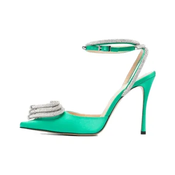 MACH & MACH Triple Heart 105mm Satin Pumps