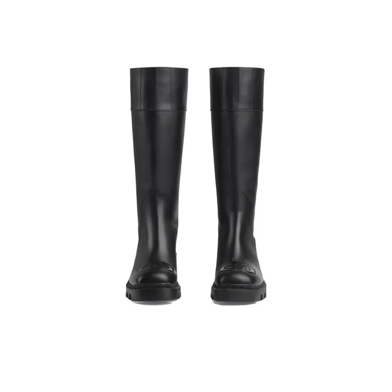 GUCCI Knee high Boots Women's Black-3