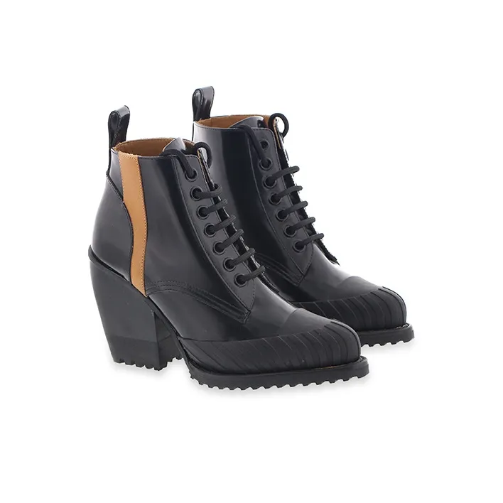 Chloe Ankle Boots 10cm Women's Black-3