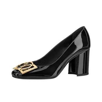 LOUIS VUITTON Madeleine Chunky Heel High Heels Women's Black