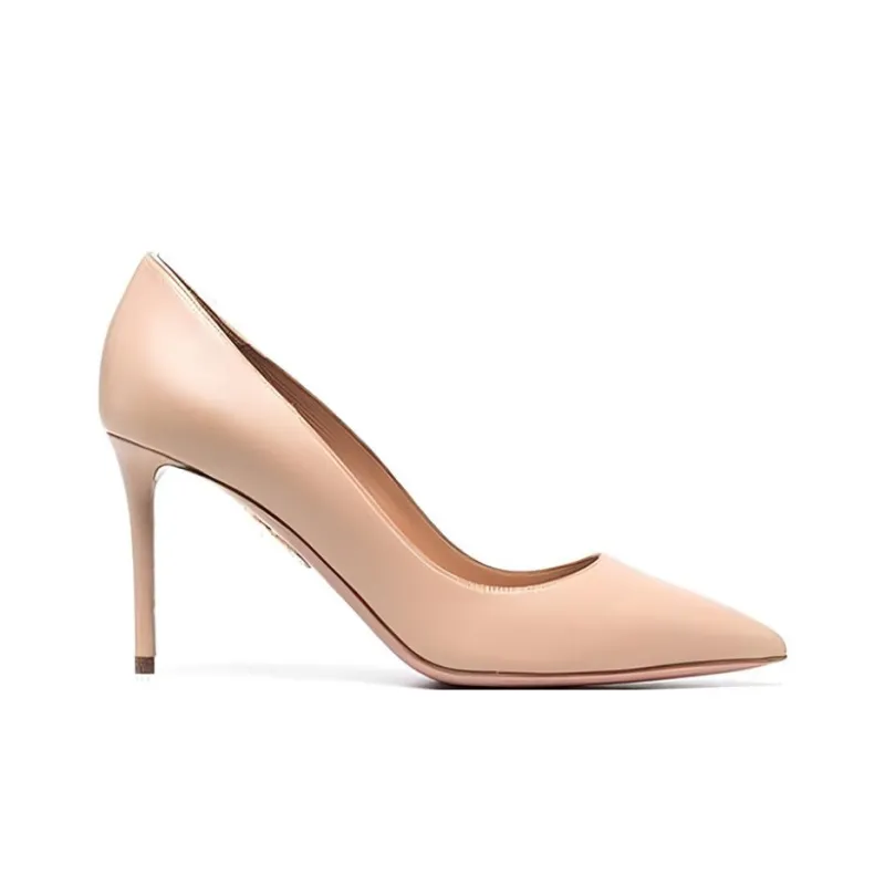 AQUAZZURA Purist 105mm Leather Pumps-1