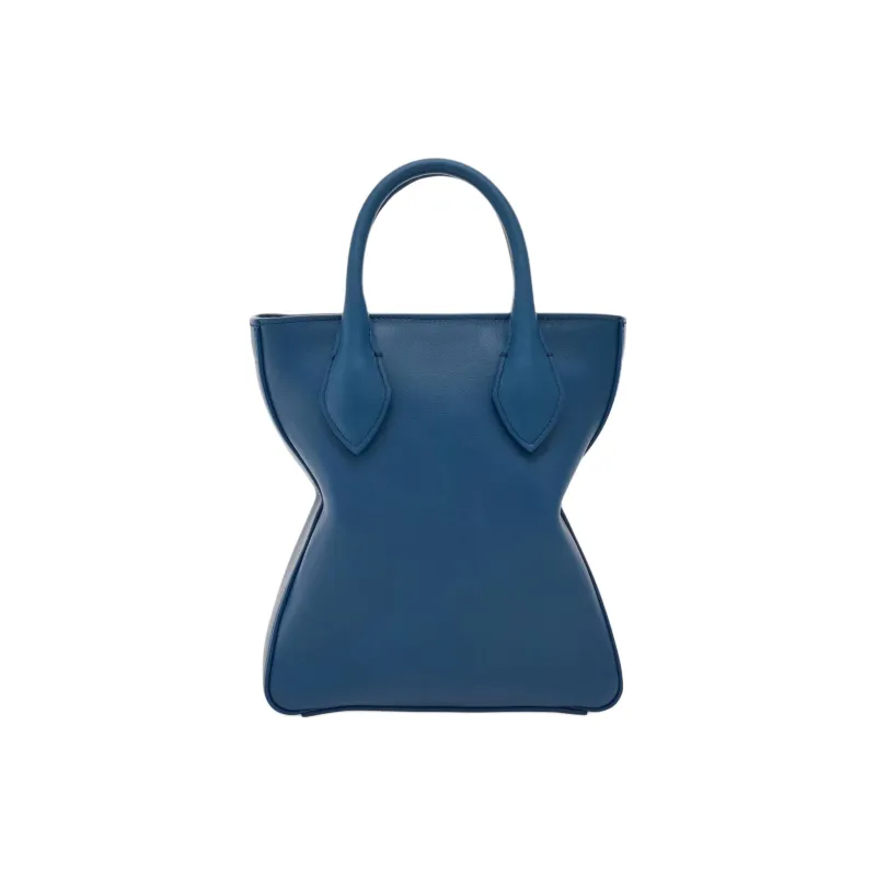 FERRAGAMO Calfskin One Shoulder Handbag Trumpets Men's Teal-3