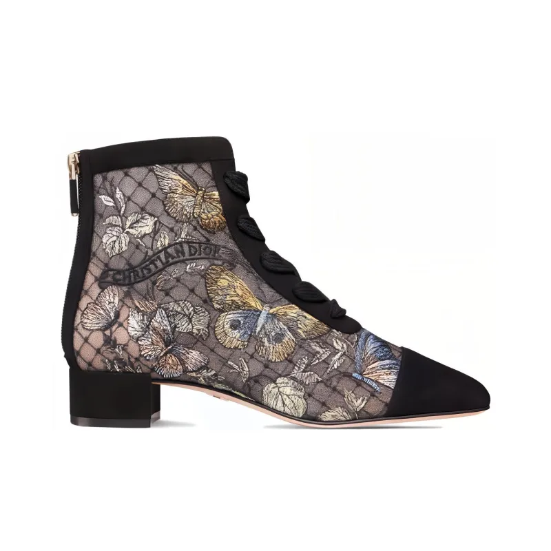 DIOR Naughtily-D Ankle Boots 3cm Women's Black-1