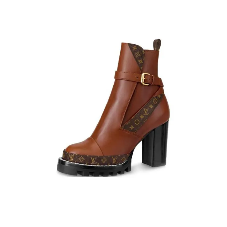 LOUIS VUITTON Lv Star Trail Ankle Boots 'Brown' Women's-0
